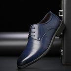 Men's Perforated Leather Derby Shoes