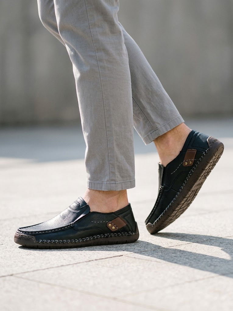 Men's Leather Moc Toe Moccasins