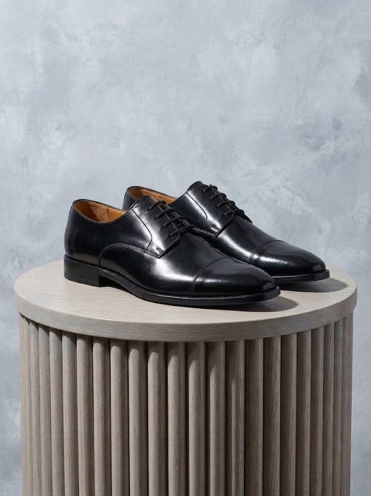 Men's Leather Cap Toe Oxford Shoes