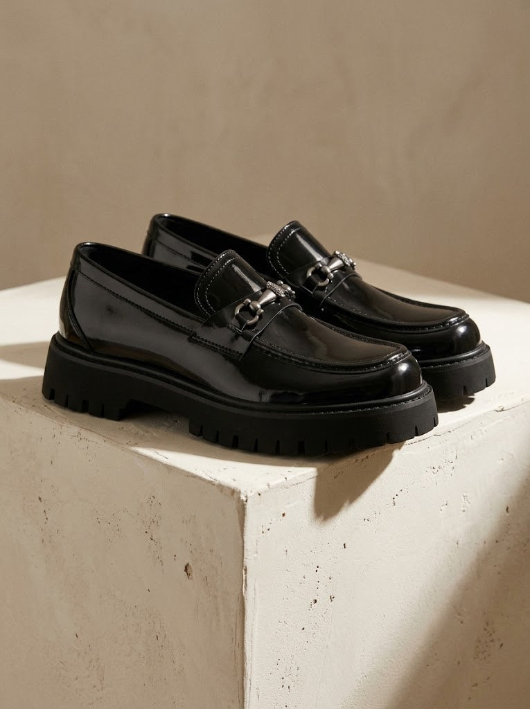 Men's Leather Lug Sole Horsebit Loafers