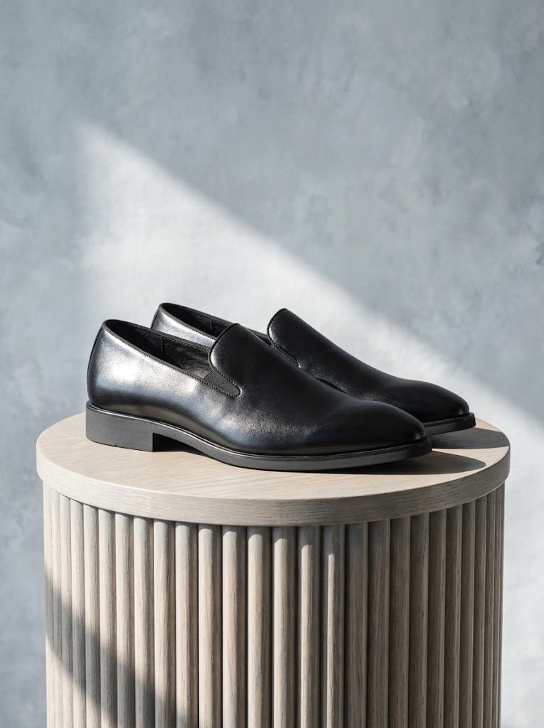 Men's Leather Plain Toe Dress Shoes