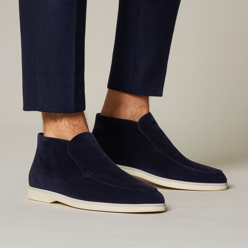 Men's Ankle Apron Toe Loafers