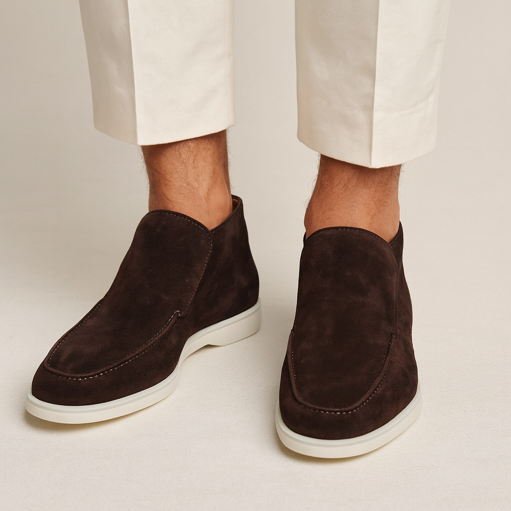 Men's Ankle Apron Toe Loafers