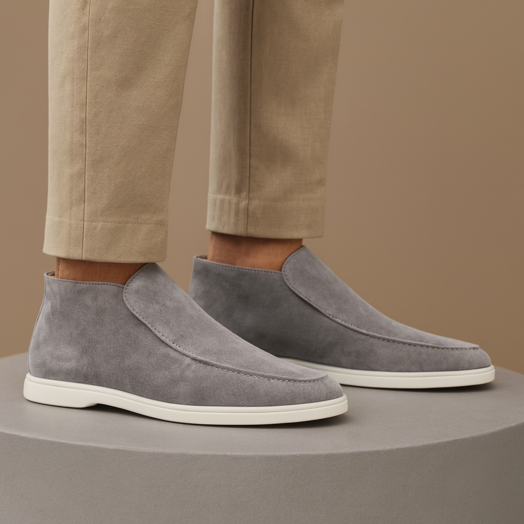 Men's Ankle Apron Toe Loafers