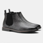 Men's Leather Round Toe Chelsea Boots