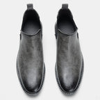 Men's Leather Round Toe Chelsea Boots