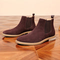 Men's Suede Stacked Chelsea Boots