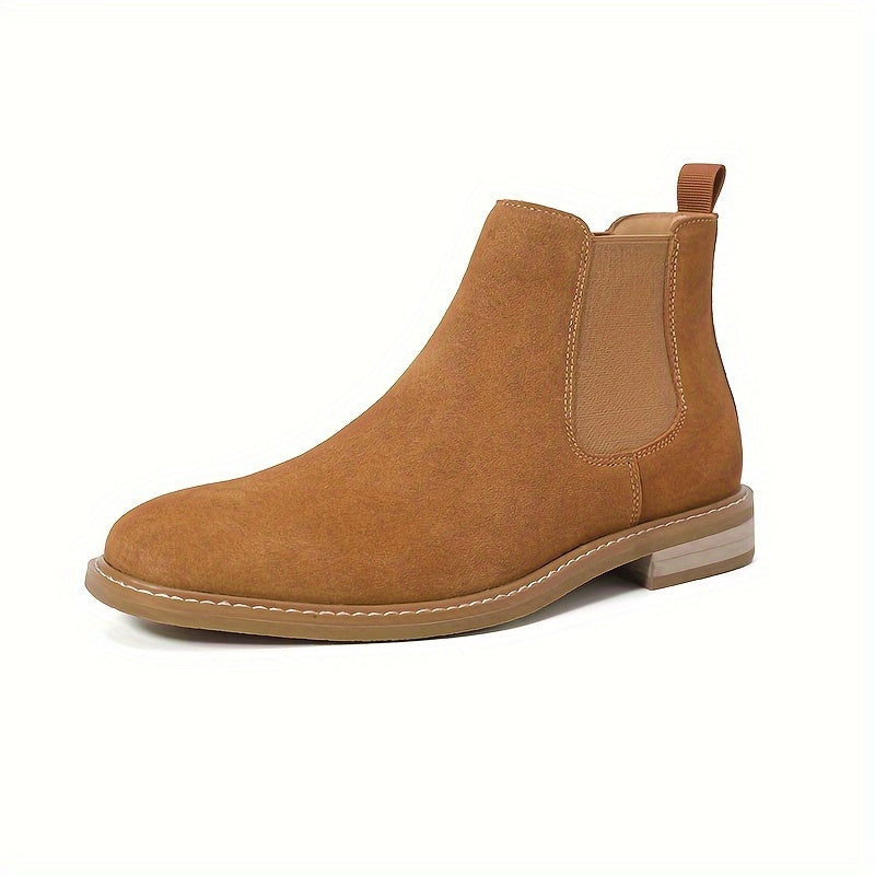 Men's Suede Stacked Chelsea Boots
