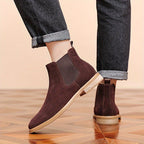 Men's Suede Stacked Chelsea Boots
