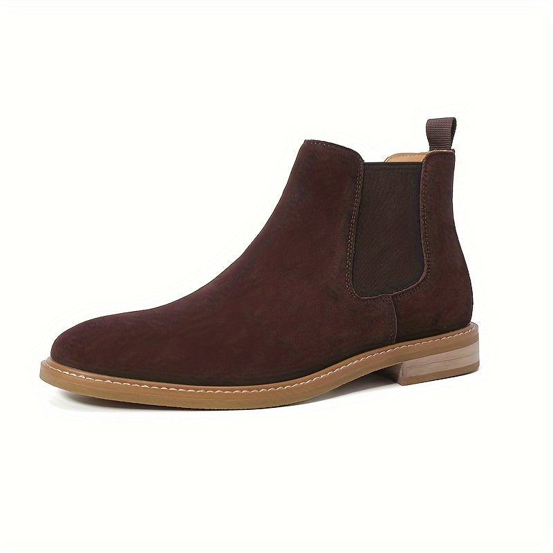 Men's Suede Stacked Chelsea Boots