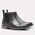 Men's Leather Perforated Chelsea Boots