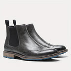 Men's Leather Perforated Chelsea Boots