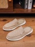 Men's Apron-Stitch Backless Mule Loafers