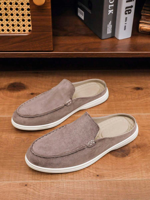 Men's Apron-Stitch Backless Mule Loafers