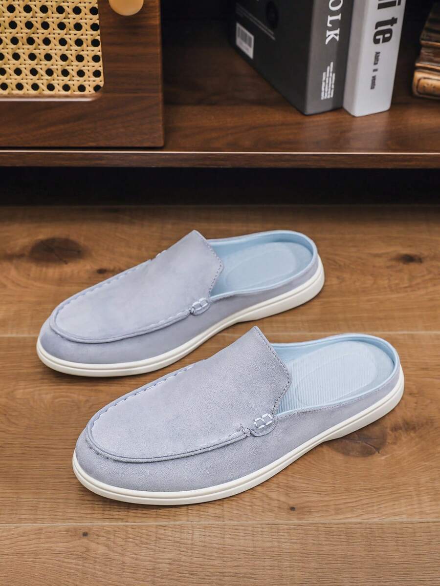 Men's Apron-Stitch Backless Mule Loafers