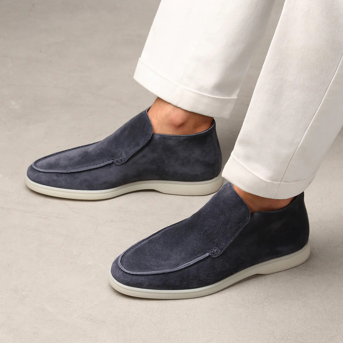 Men's Apron Toe Slip-On Chukka Boots
