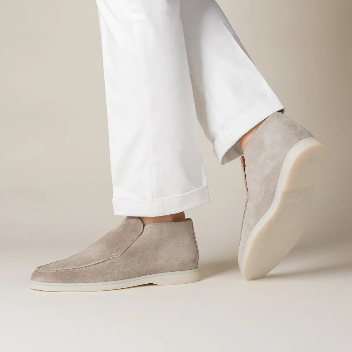 Men's Apron Toe Slip-On Chukka Boots