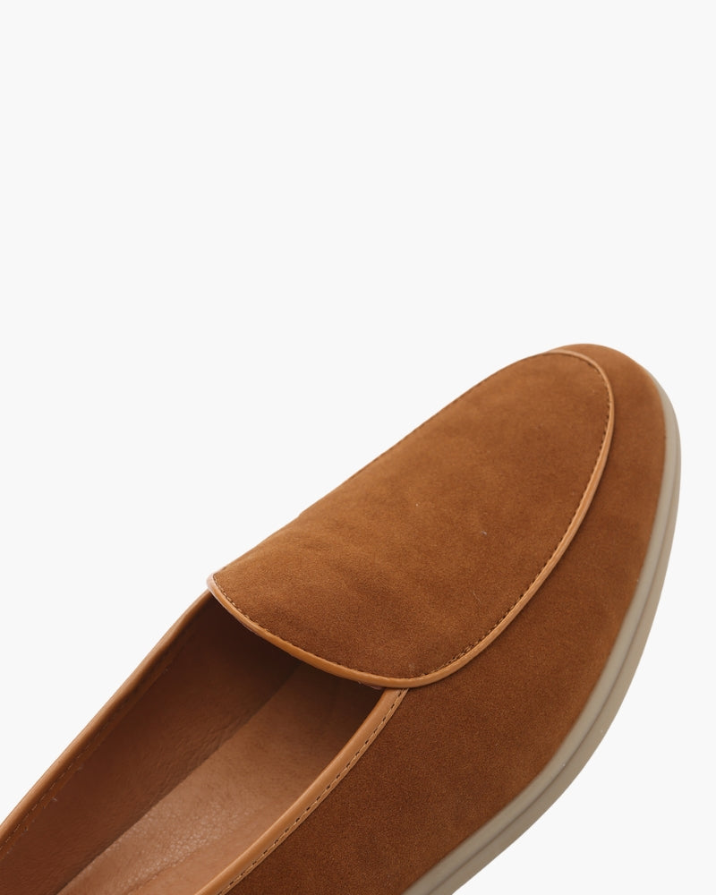 Men's Suede Plain Toe Loafers