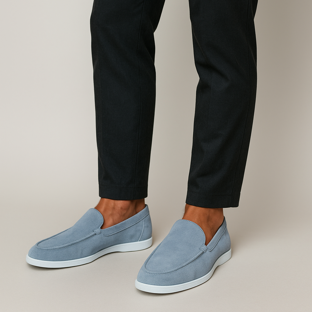 Men's Apron Toe Suede Loafers