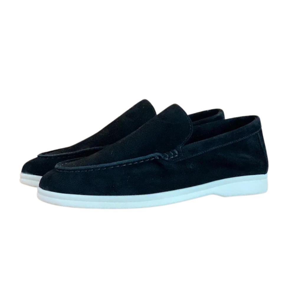 Men's Apron Toe Suede Loafers