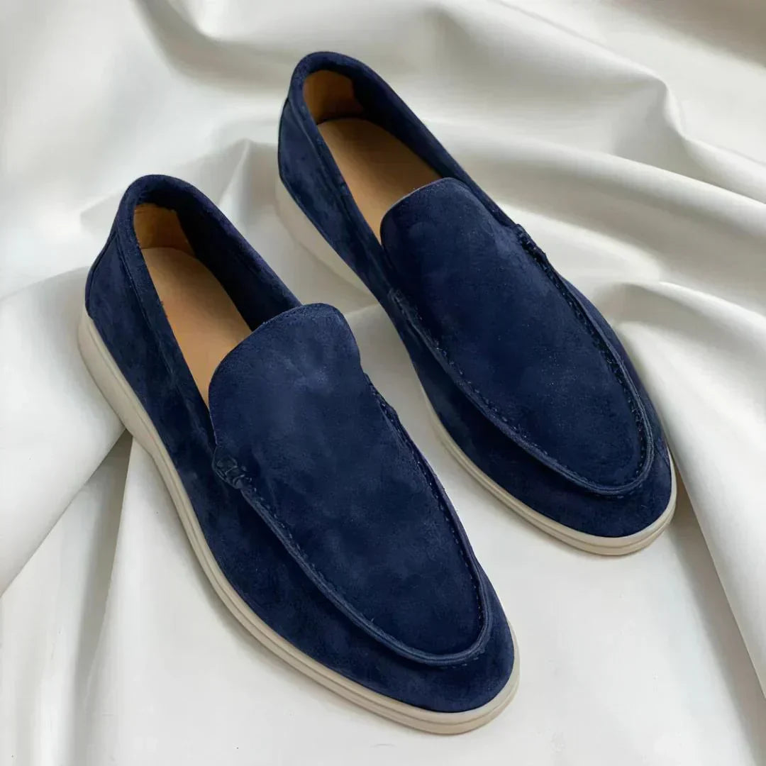 Men's Apron Toe Suede Loafers