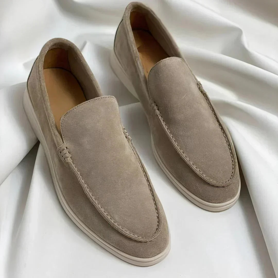 Men's Apron Toe Suede Loafers
