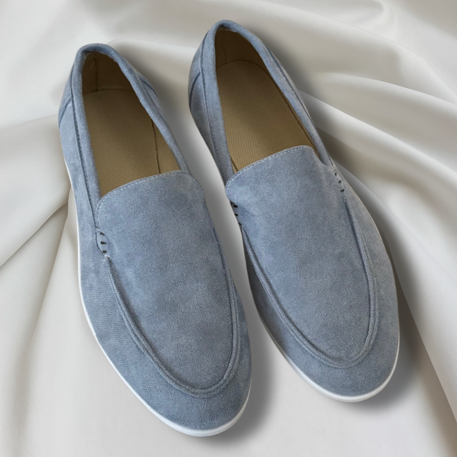 Men's Apron Toe Suede Loafers