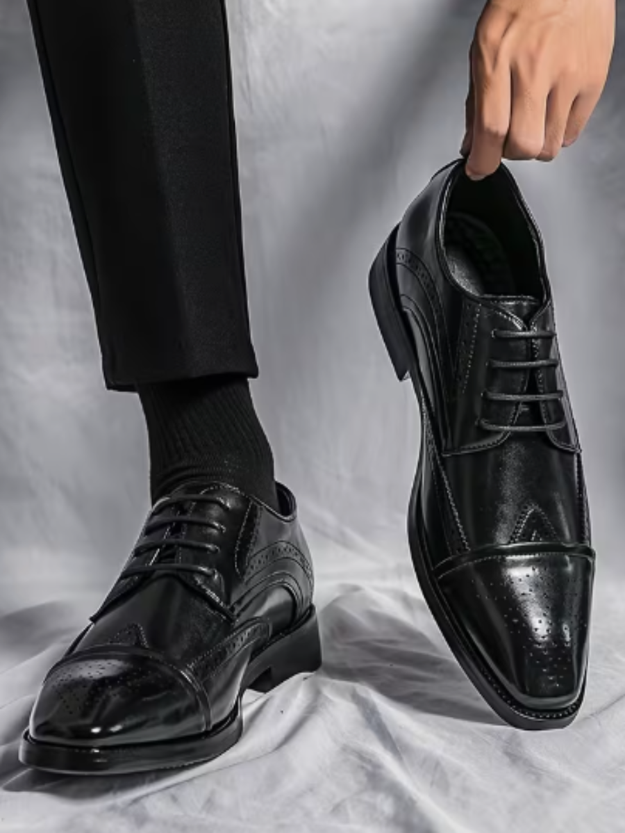 Men's Brogue Cap Toe Oxford Shoes