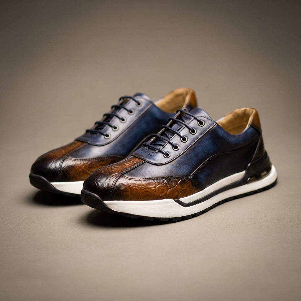Men's Brogue Lace-Up Sneakers
