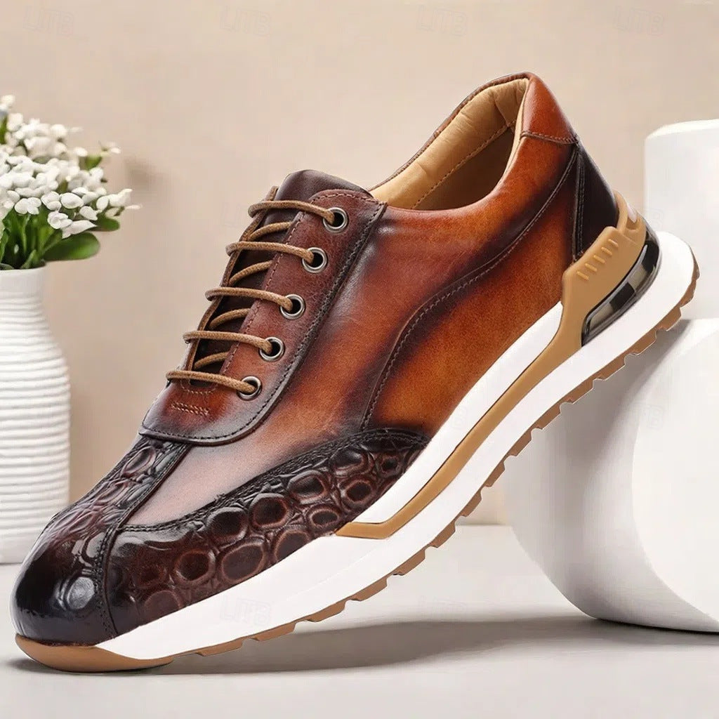 Men's Brogue Lace-Up Sneakers