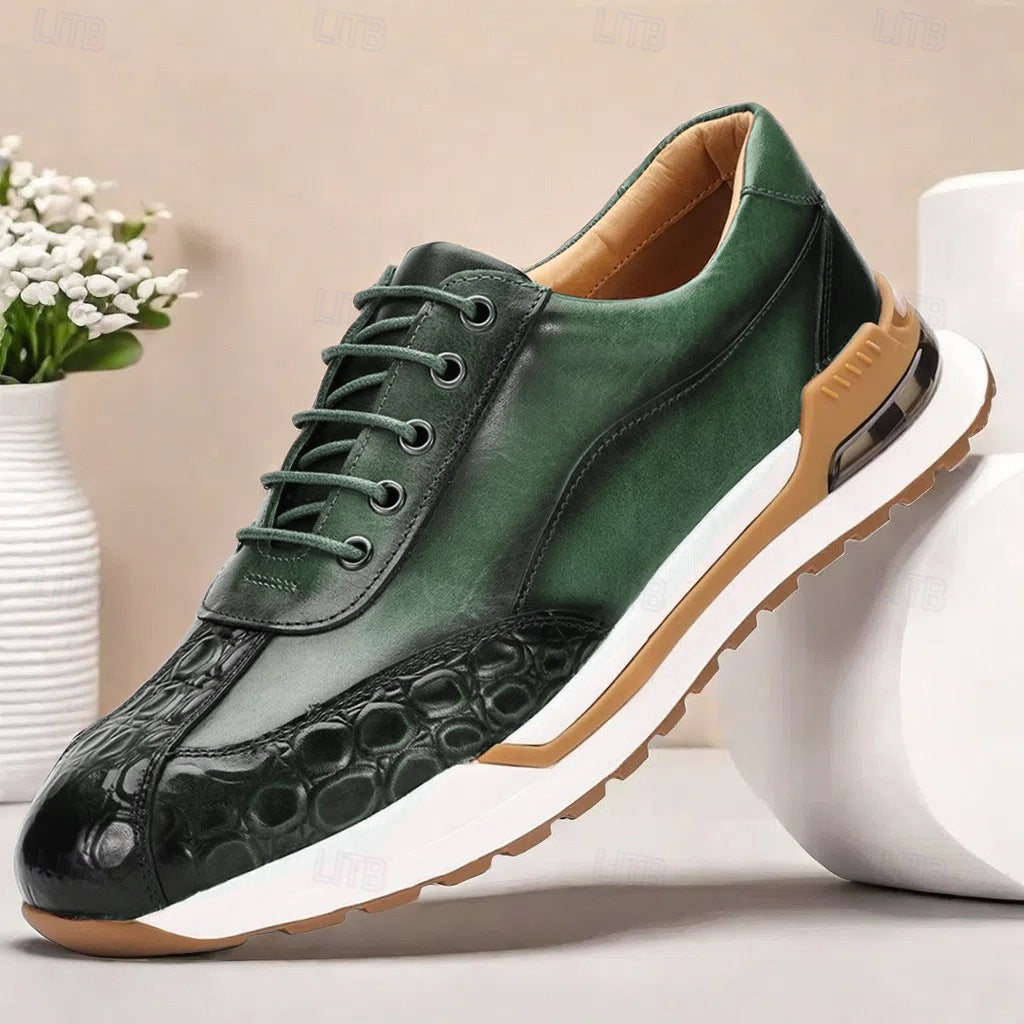 Men's Brogue Lace-Up Sneakers