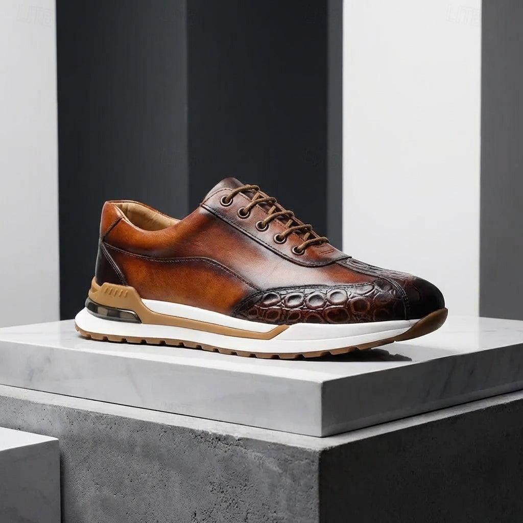 Men's Brogue Lace-Up Sneakers