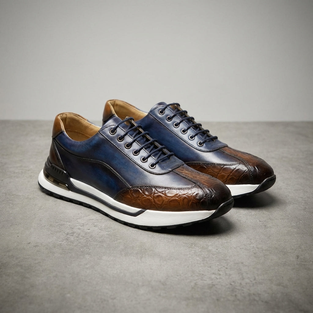 Men's Brogue Lace-Up Sneakers