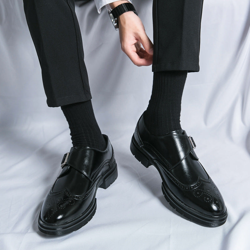 Men's Brogue Monk Strap Shoes