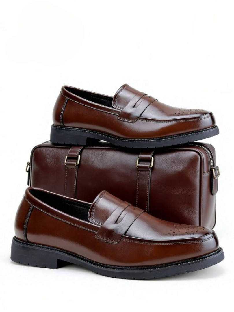 Men's Brogue Penny Loafers