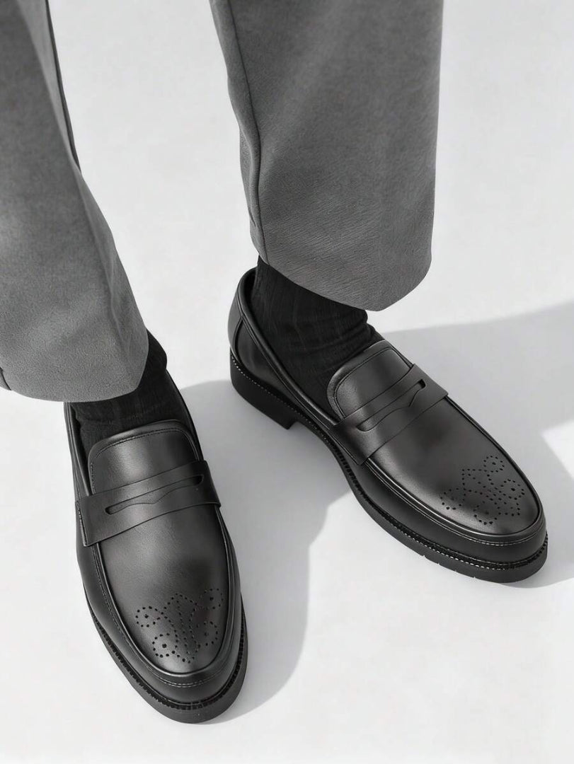 Men's Brogue Penny Loafers