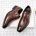 Men's Buckle Monk Strap Dress Shoes