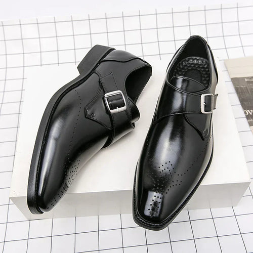 Men's Buckle Monk Strap Dress Shoes