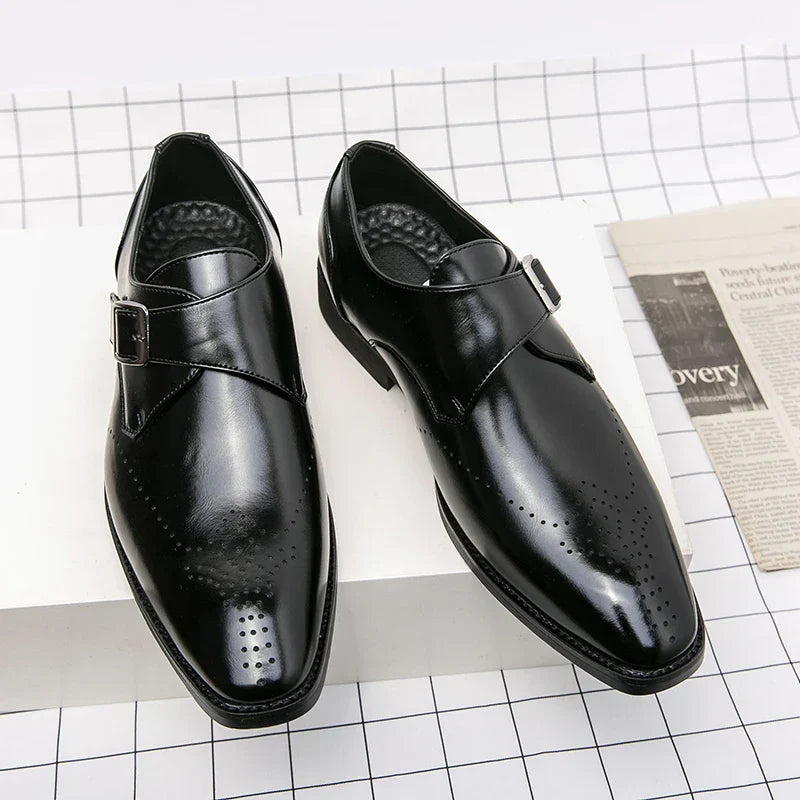 Men's Buckle Monk Strap Dress Shoes