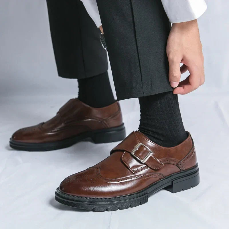 Men's Buckle Monk Strap Shoes
