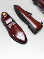 Men's Buckled Apron Toe Loafers