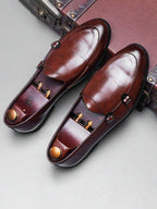 Men's Buckled Apron Toe Loafers