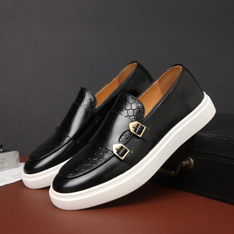 Men's Buckled Platform Loafers
