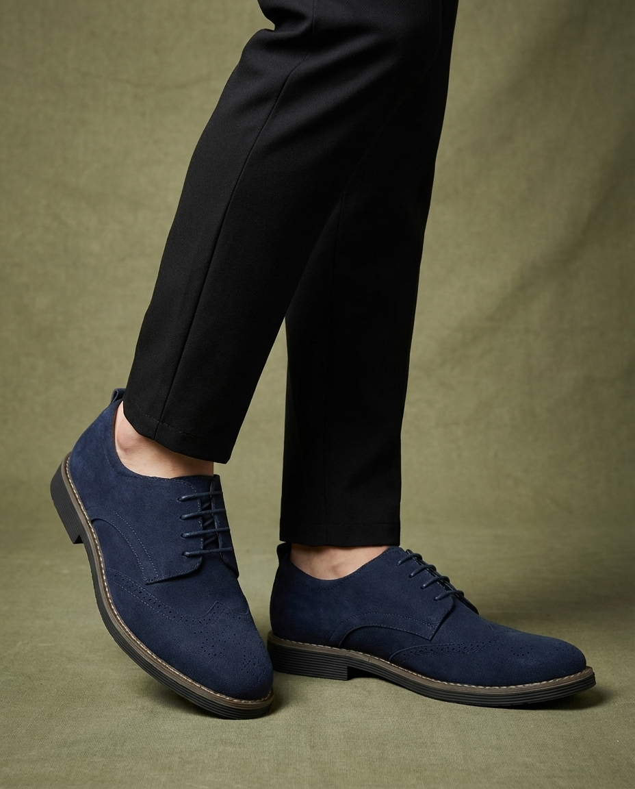 Men's Cap Toe Brogue Derby Shoes