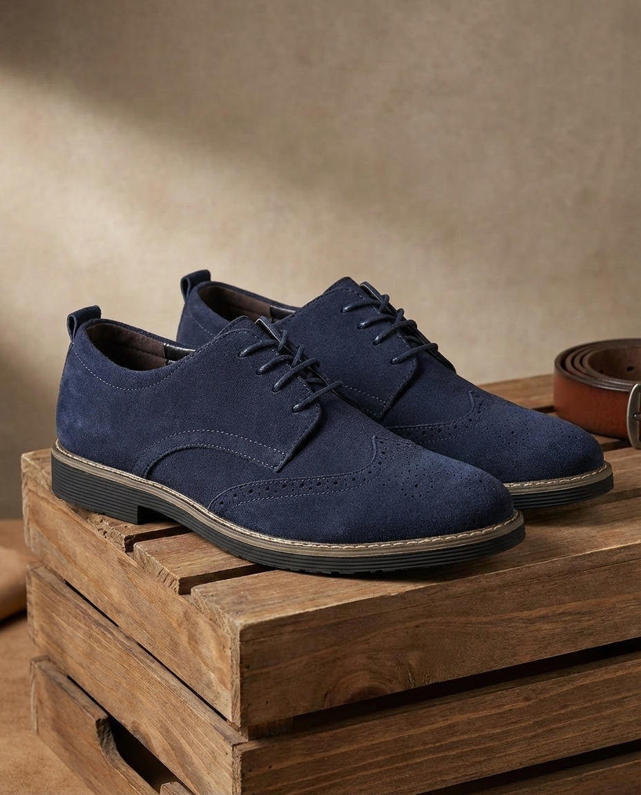 Men's Cap Toe Brogue Derby Shoes
