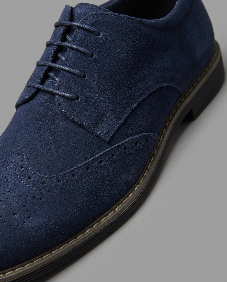 Men's Cap Toe Brogue Derby Shoes