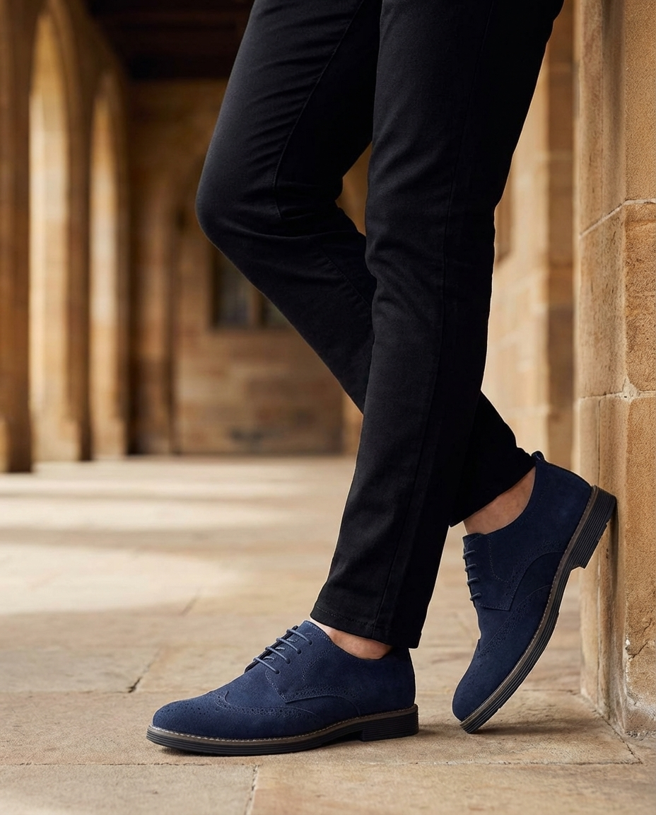 Men's Cap Toe Brogue Derby Shoes