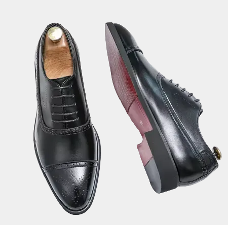 Men's Leather Cap Toe Brogues