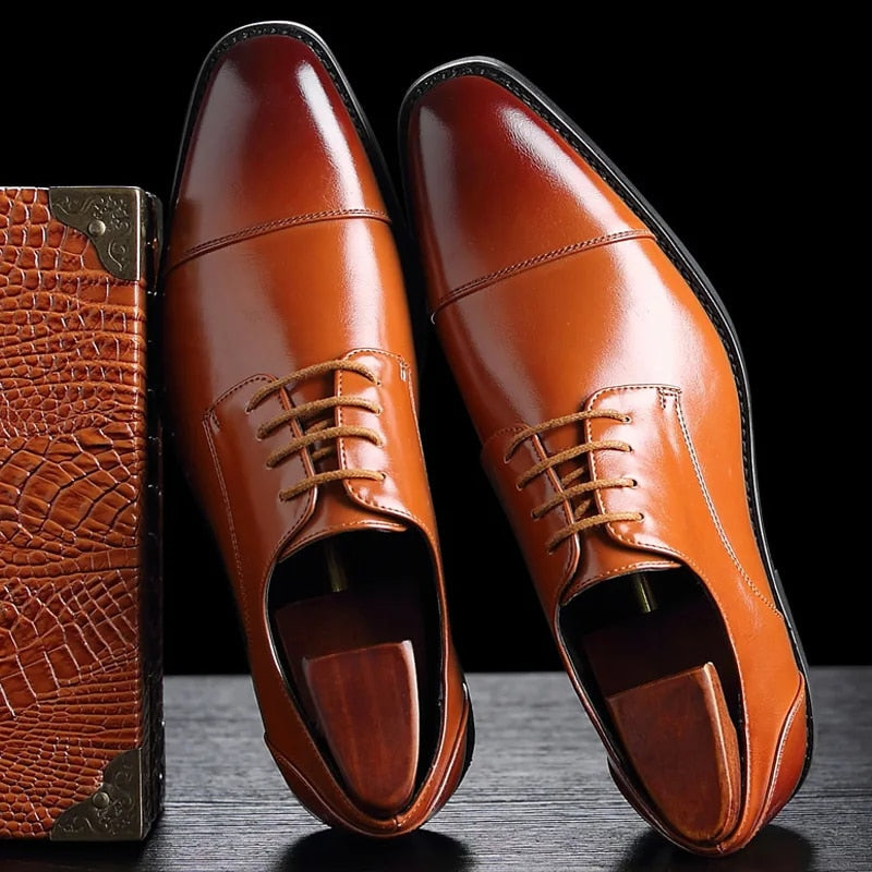 Men's Cap Toe Derby Shoes