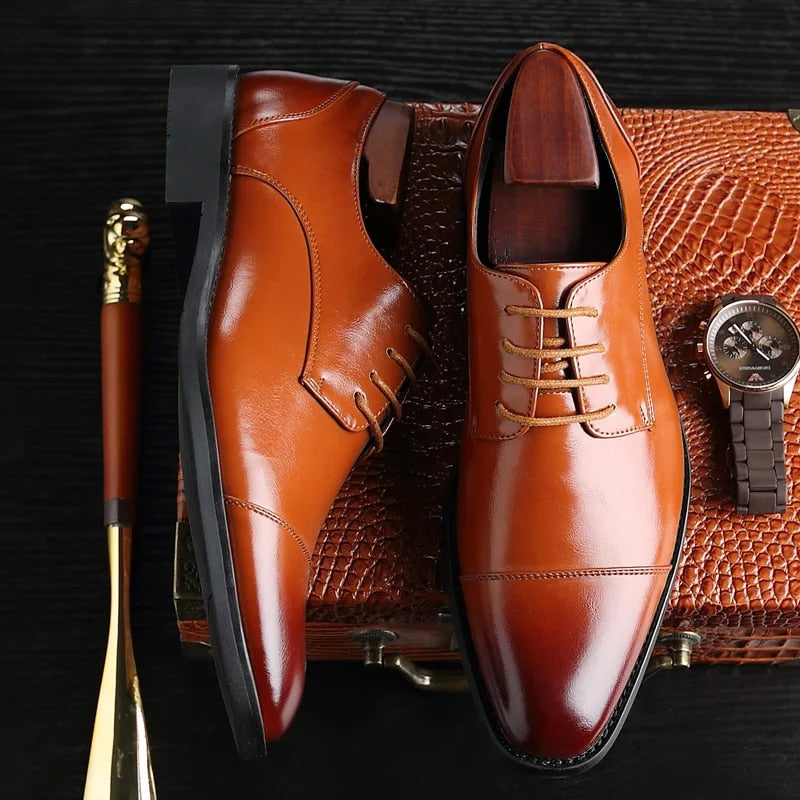Men's Cap Toe Derby Shoes